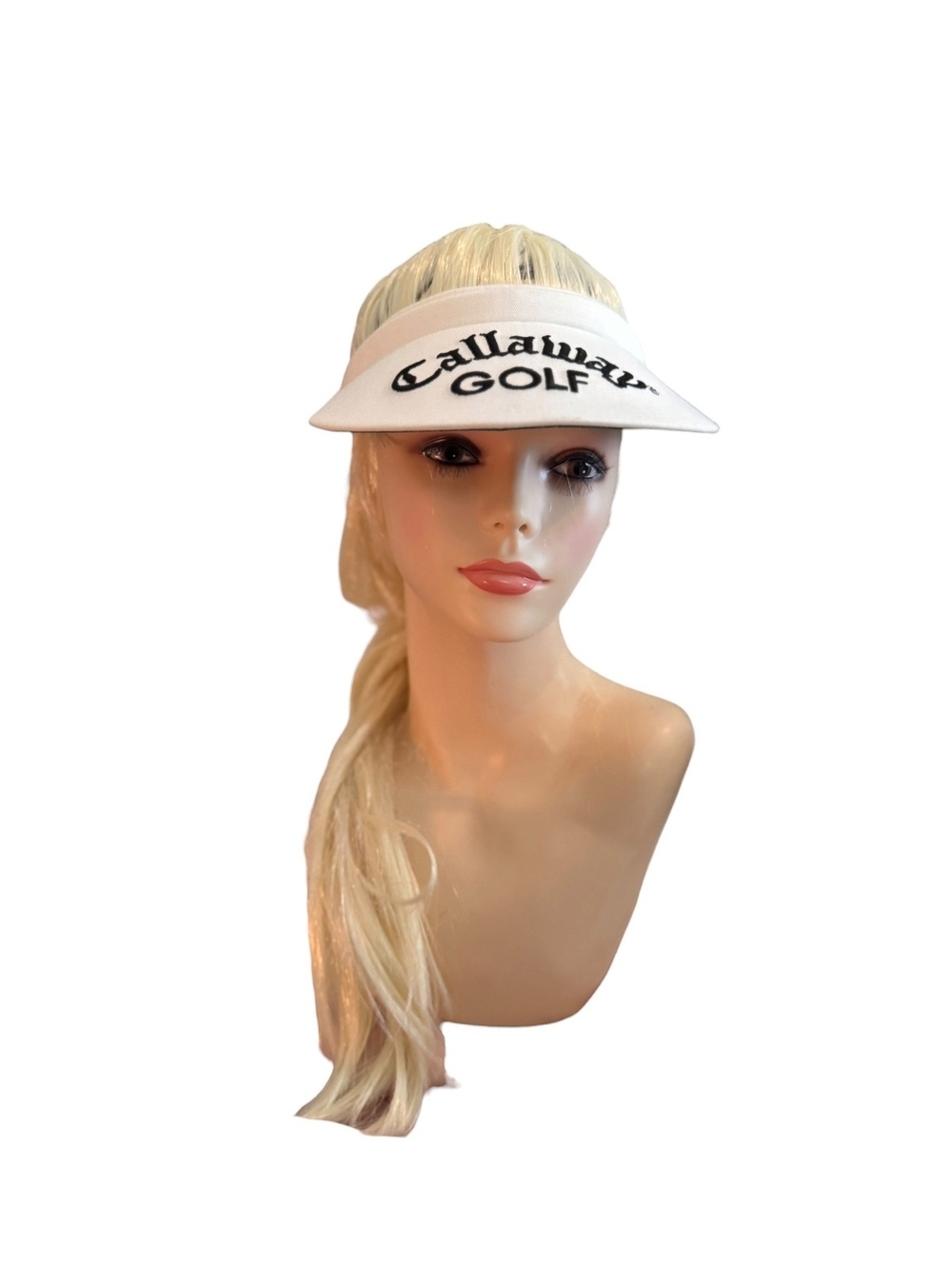 Vintage Callaway Golf White Visor Hat
